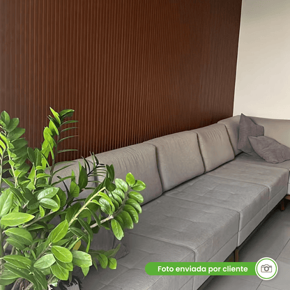 Selbstklebendes EVA-Laminat-Rillenpaneel | Linie Madeto | Mein Sockelleistenbereich