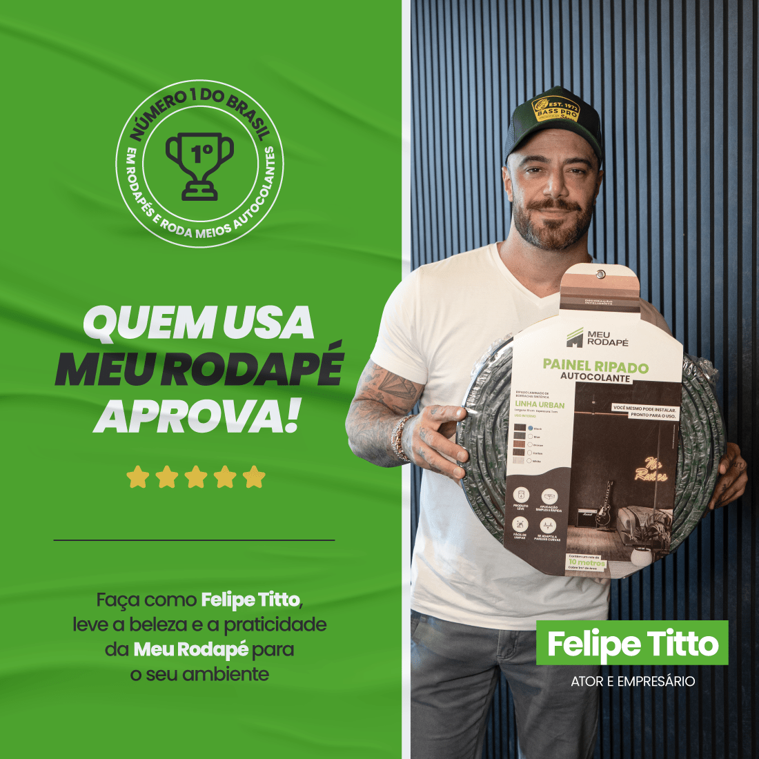 Selbstklebendes EVA-Laminat-Rillenpaneel | Linie Madeto | Mein Sockelleistenbereich