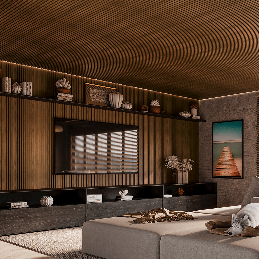 Selbstklebendes EVA-Laminat-Rillenpaneel | Linie Madeto | Mein Sockelleistenbereich