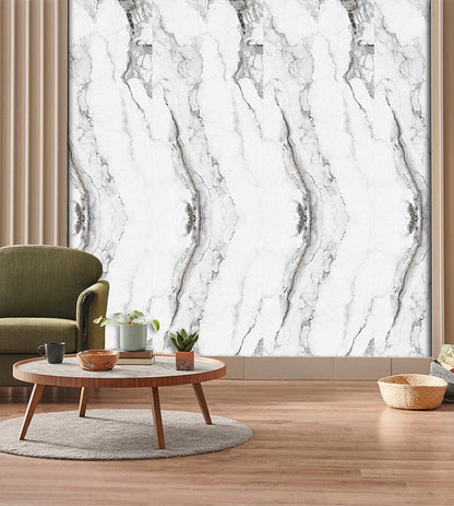 Flexibler dekorativer Wandbelag mit weißem Marmoreffekt 90 × 60 cm