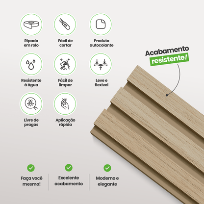 Selbstklebendes EVA-Laminat-Rillenpaneel | Linie Madeto | Mein Sockelleistenbereich