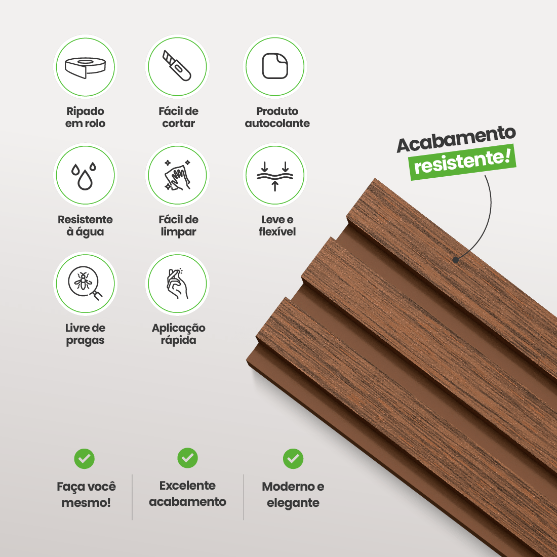 Selbstklebendes EVA-Laminat-Rillenpaneel | Linie Madeto | Mein Sockelleistenbereich