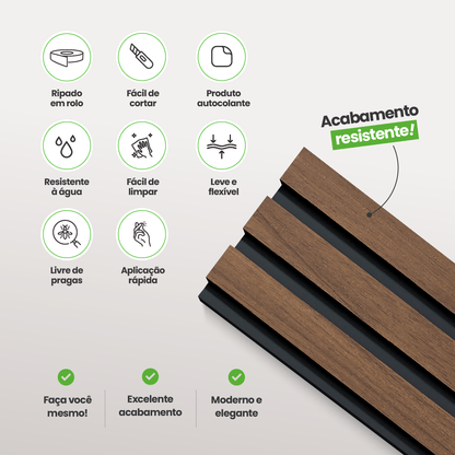 Selbstklebendes EVA-Laminat-Rillenpaneel | Linie Madeto | Mein Sockelleistenbereich (Cópia)