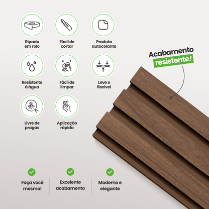 Selbstklebendes EVA-Laminat-Rillenpaneel | Linie Madeto | Mein Sockelleistenbereich