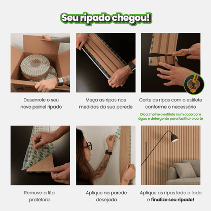 Selbstklebendes EVA-Laminat-Rillenpaneel | Linie Madeto | Mein Sockelleistenbereich