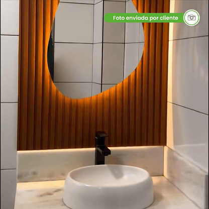 Selbstklebendes EVA-Laminat-Rillenpaneel | Linie Madeto | Mein Sockelleistenbereich